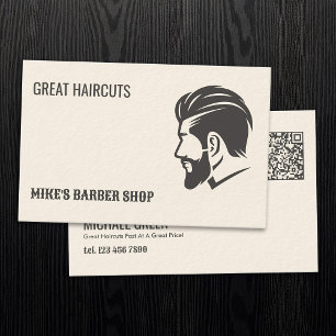 Carte De Visite Barbershop QR Barber
