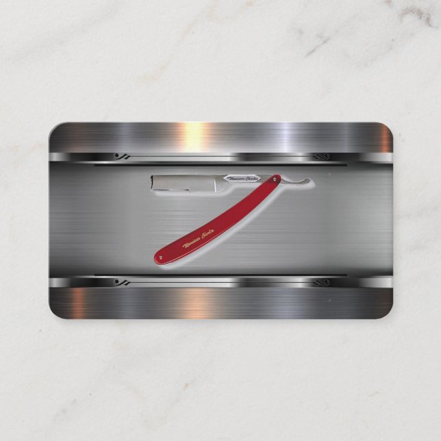 Carte de visite barbier (Devant)