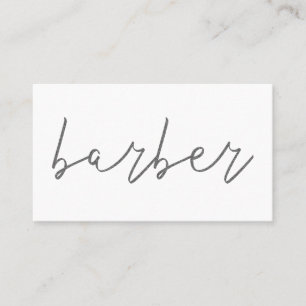 Carte De Visite Barbier à charbon gris parties scintillant simple 