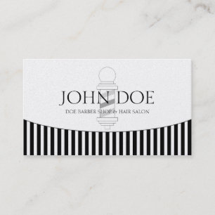Carte De Visite Barbier/Cheveux Styliste Bordure striée Papier dor