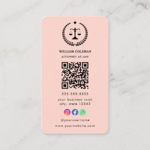 Carte De Visite Barème de justice des avocats professionnels Code 