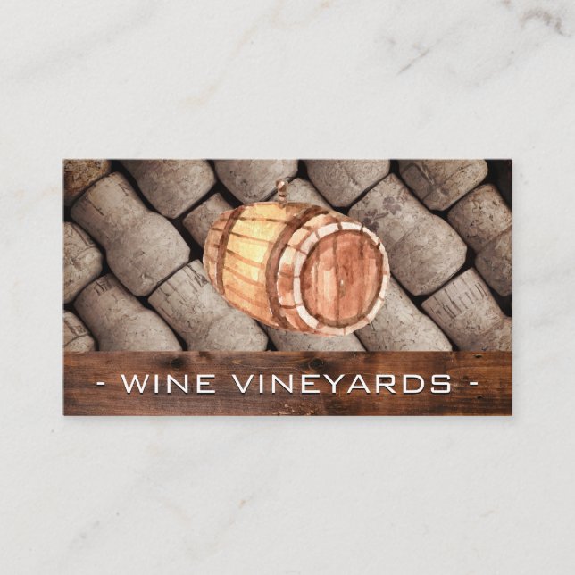 Carte De Visite Baril de vin et Corks (Devant)