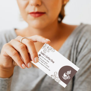 Carte De Visite Barista de salon de café professionnel personnalis