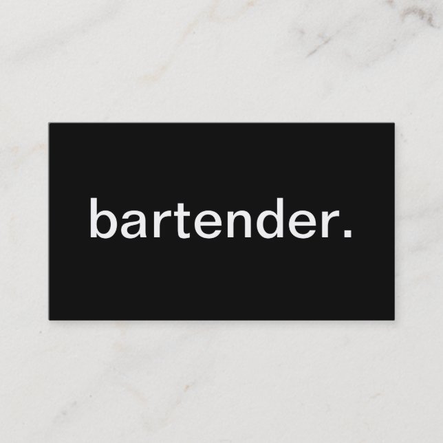 Carte De Visite Barman (Devant)
