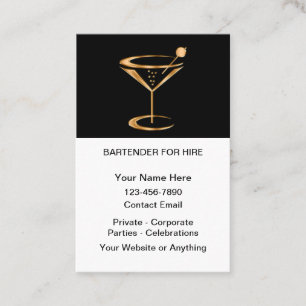 Carte De Visite Barman Classe À Louer