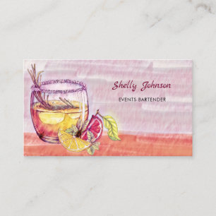 Carte De Visite Barman estival d'événements de cocktail