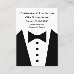 Carte De Visite Barman ou concierge professionnel