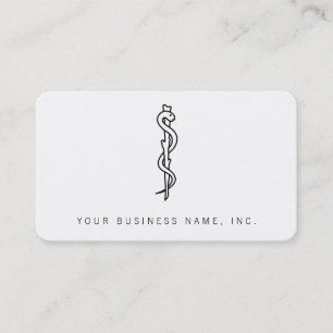 Carte De Visite Barre d'Asclepius [symbole médical]