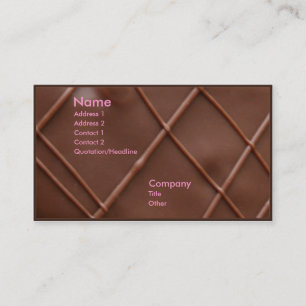Carte De Visite Barre de chocolat