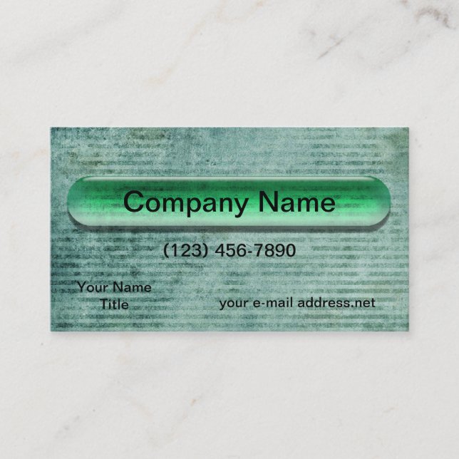 Carte De Visite Barre de verre vert moderne Bannières Bandes (Devant)