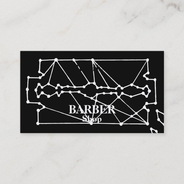 Carte De Visite Barre lame simple en azur (Devant)