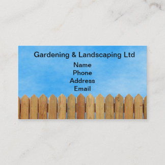 Carte De Visite Barrière en bois naturelle de jardin