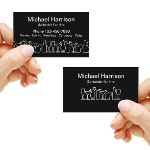 Carte De Visite Bartender Freelance Services de mixologiste