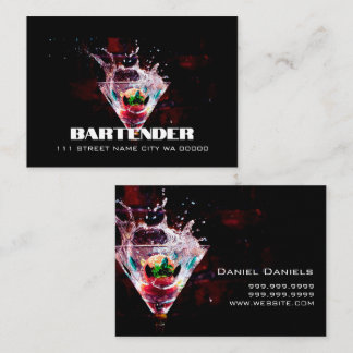 Carte De Visite Bartender Nightlife Business Card