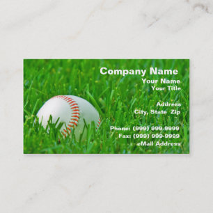 Carte De Visite Base-ball dans l'herbe