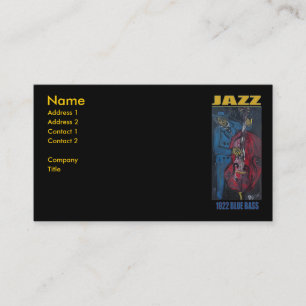 CARTE DE VISITE BASES BLEUES JAZZ 1922