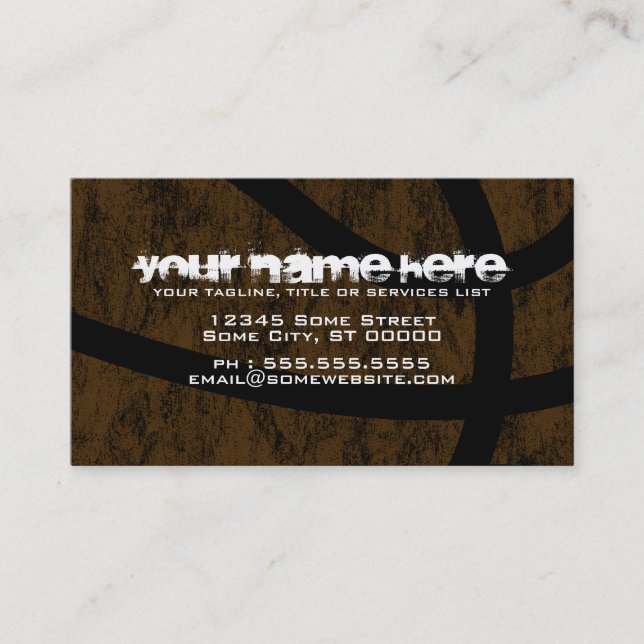 Carte De Visite basket-ball (Devant)