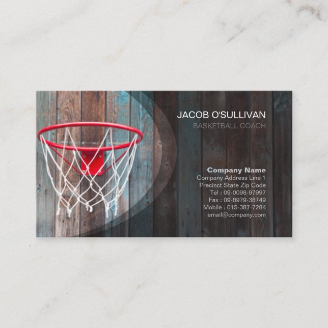 Carte De Visite Basket-ball entraîneur Scoutisme professionnel Spo (Devant)