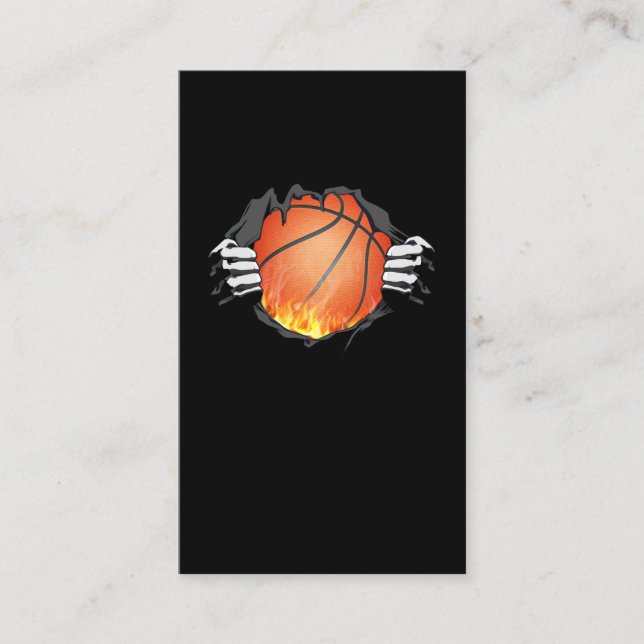 Carte De Visite Basket-ball Power Flames Flames Sports Lover (Devant)