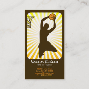 Carte De Visite basket-ball : rétros rayons :