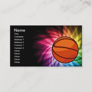 Carte De Visite Basket-ball; Sport; arc-en-ciel