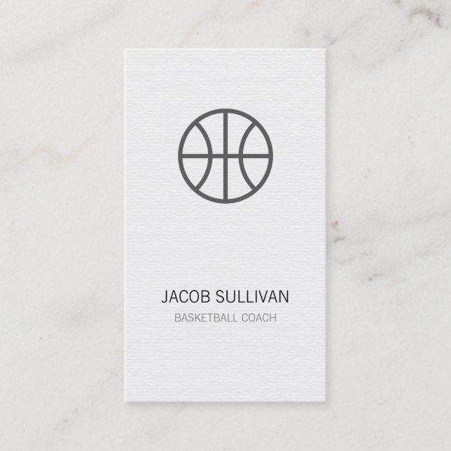 Carte De Visite Basket Coach Scout Professionnel Sports (Devant)