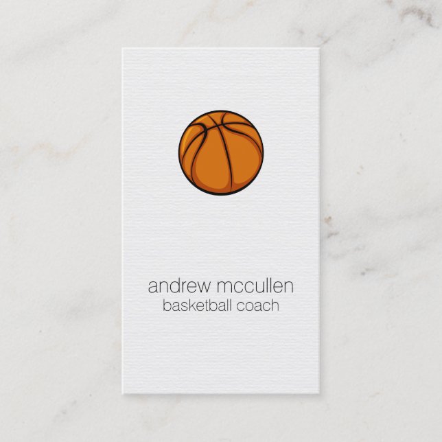 Carte De Visite Basket Coach Scout Professionnel Sports (Devant)