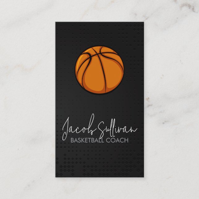 Carte De Visite Basketball Coach Sports Scout (Devant)