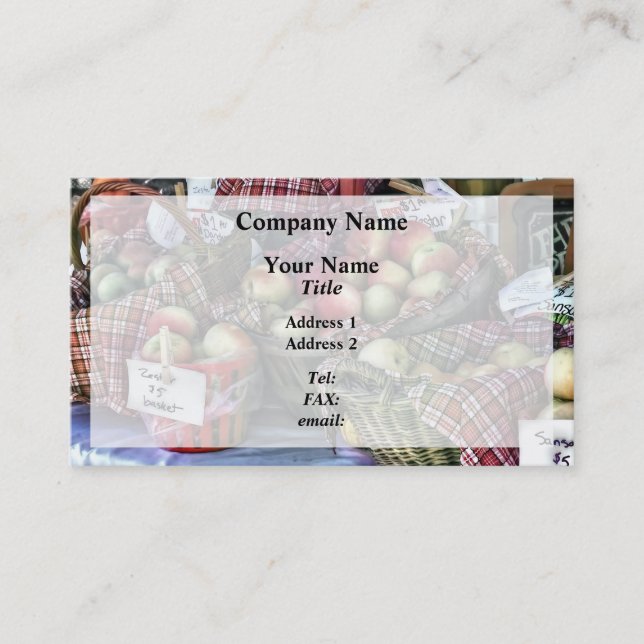Carte De Visite Baskets d'Apples (Devant)