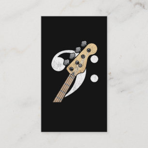 Carte De Visite Bass Clef Guitar Lecteur de basse