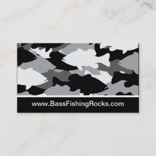 Carte De Visite Bass Fishing Black Camo