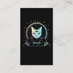 Carte De Visite Bastet Égypte ancienne Cat Crescent Pastel Goth Mo