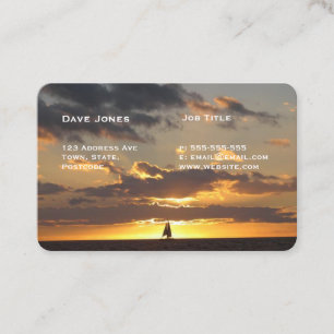 Carte De Visite Bateau à voile au coucher du soleil