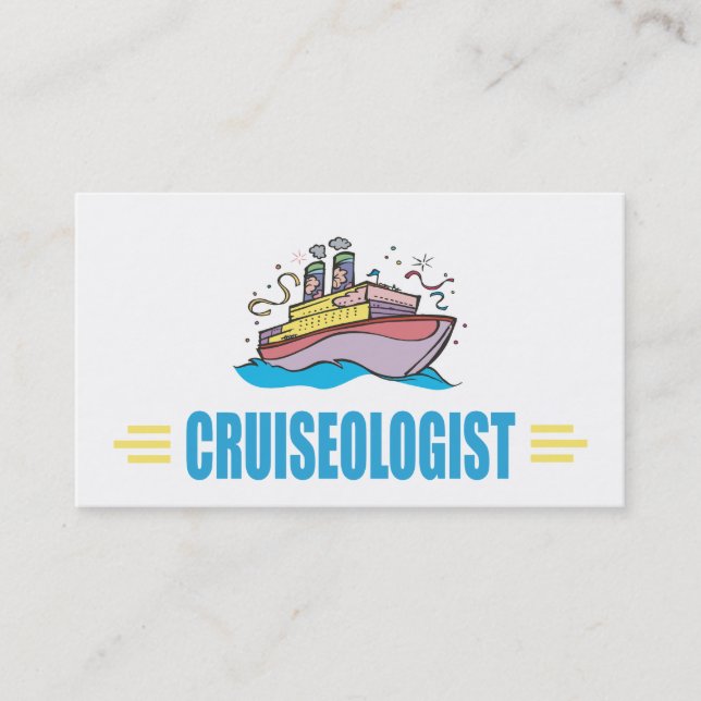 Carte De Visite Bateau de croisière humoristique (Devant)