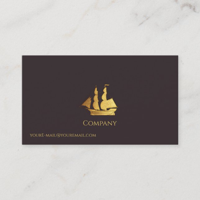 Carte De Visite Bateau Gold (Devant)