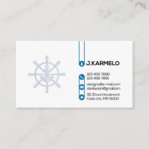 Carte De Visite Bateau nautique Bateau à roue Capitaine Bateau