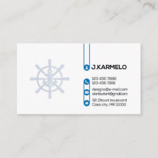 Carte De Visite Bateau nautique Bateau à roue Capitaine Bateau