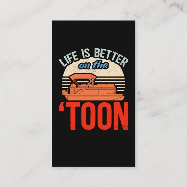 Carte De Visite Bateau Pontoon Capitaine Bateau (Devant)