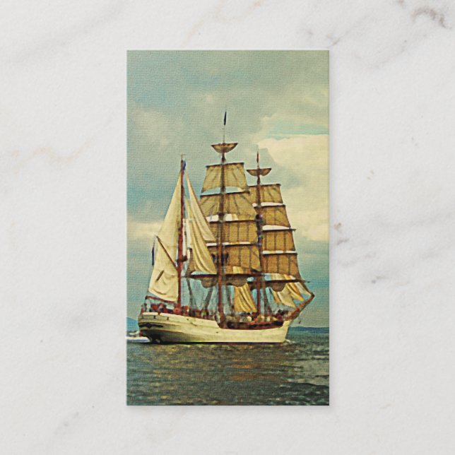 Carte De Visite Bateau vintage (Devant)