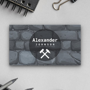 Carte De Visite Bâtiment immobilier Pierre mur brique