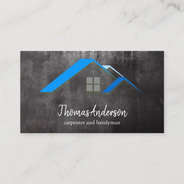 Carte De Visite Bâtiment noir personnalisé (Devant)