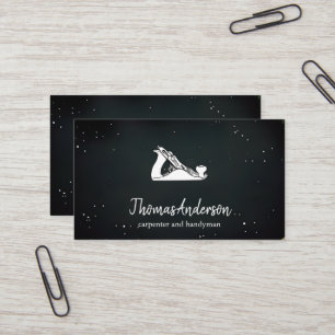 Carte De Visite Bâtiment noir personnalisé