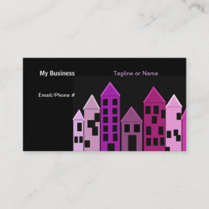 Carte De Visite Bâtiments du Château Silhouette