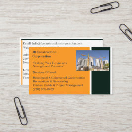 Carte De Visite Bâtiments Entrepreneur Bâtiment Grue de constructi