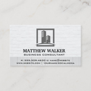 Carte De Visite Bâtiments Skyscraper Bois de brique