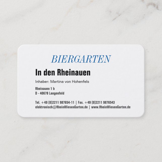 Carte De Visite Bayerische Visitenkarte (Devant)