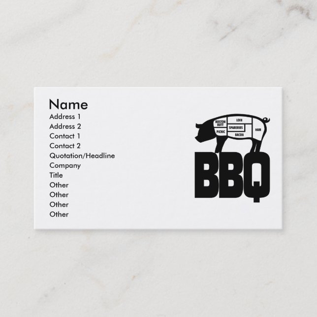 CARTE DE VISITE BBQ (Devant)