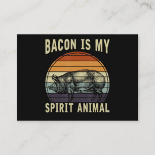Carte De Visite BBQ Bacon est mon esprit animal barbecue