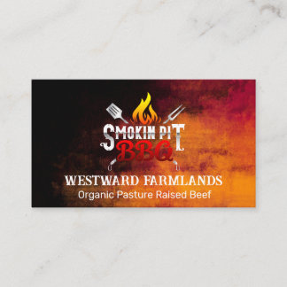 Carte De Visite BBQ | Restaurant | Feu