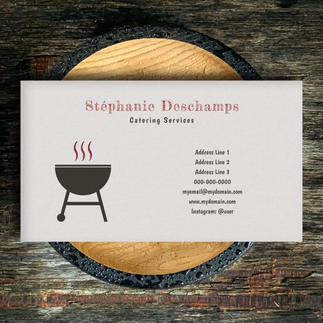 Carte de visite BBQ rustique (Rustic BBQ Business Card)